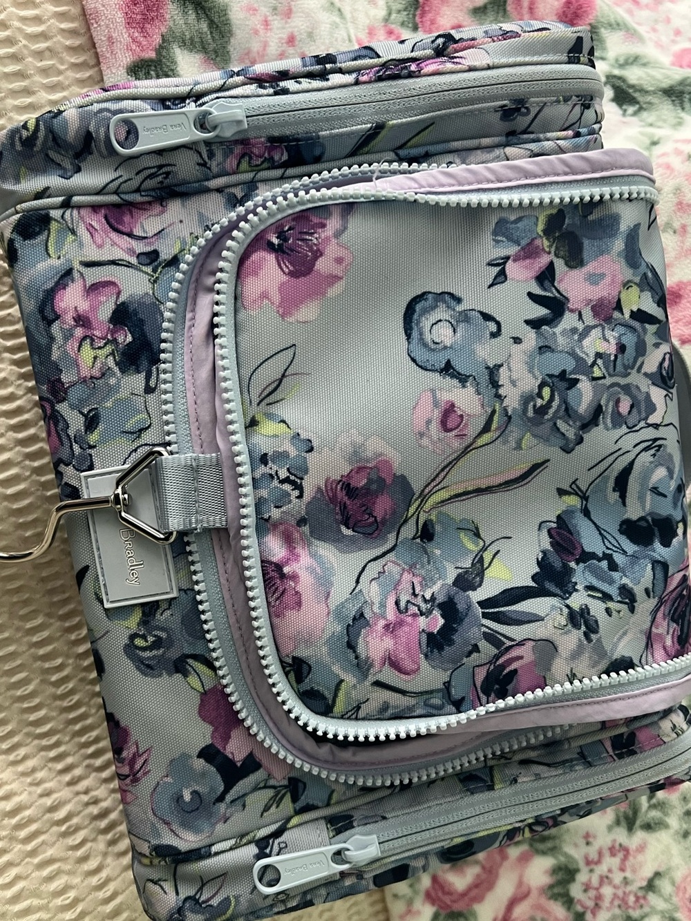 Vera Bradley Floral Hanging Travel Toiletry Bag